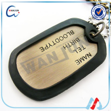 Logotipo personalizado gravado metal id tag cão